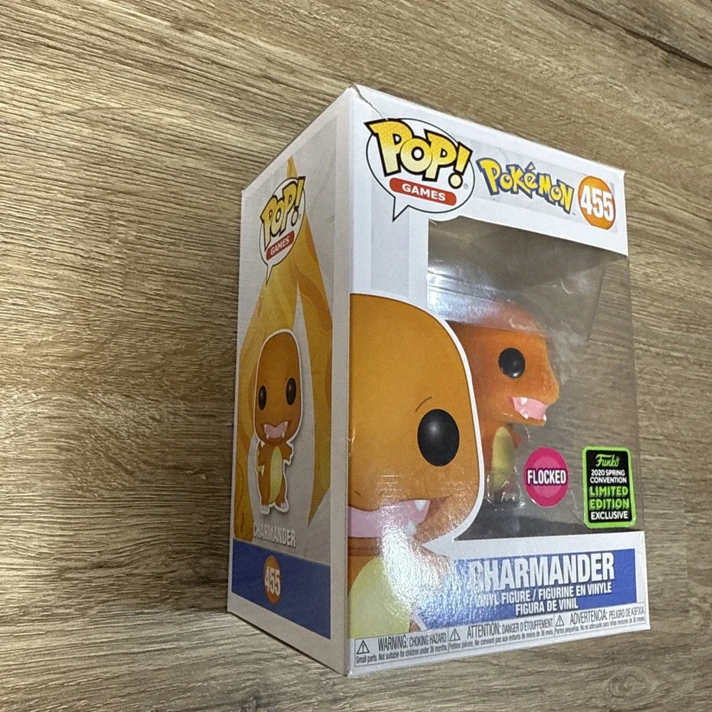 Funko‎ Pop Games #455 Pokemon Charmander FLOCKED 2020 Spring Convention